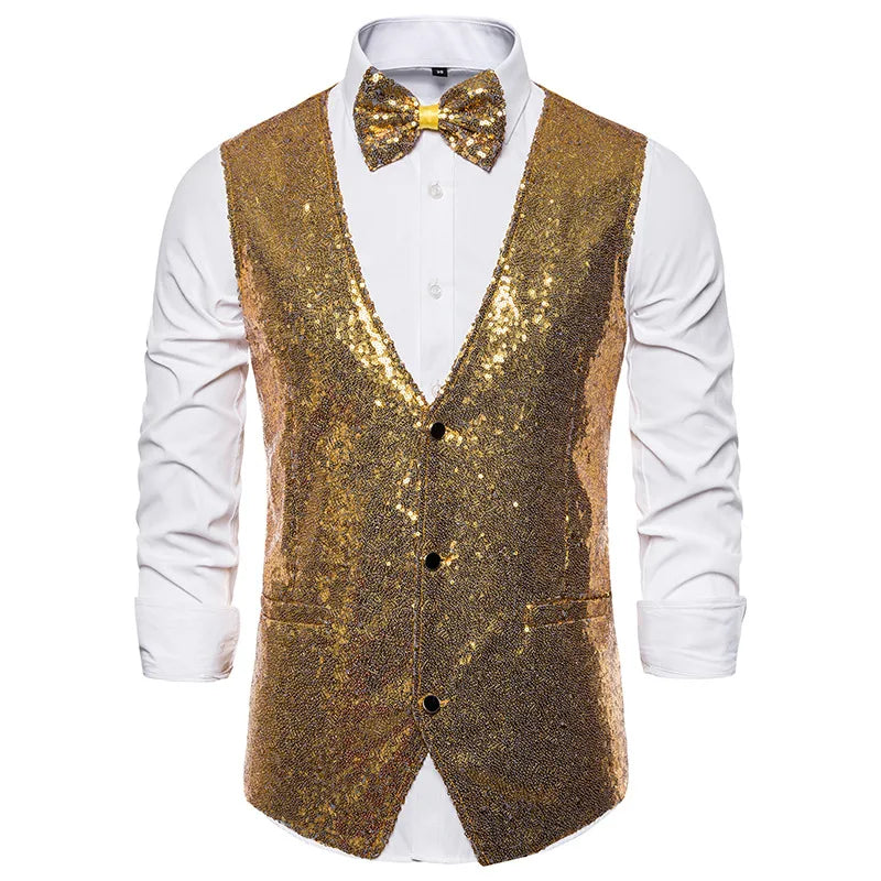 Gilet Costume Paillette Homme - Main Image