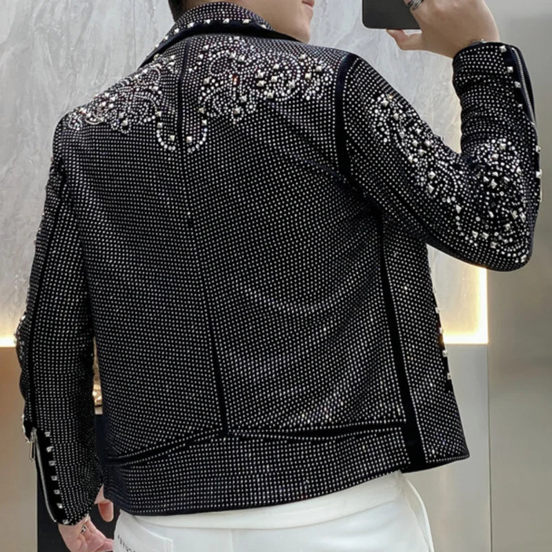 Veste Strass Homme Design Moto