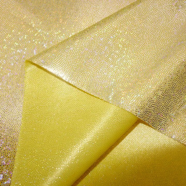 Tissu Pailleté Polyester Jaune