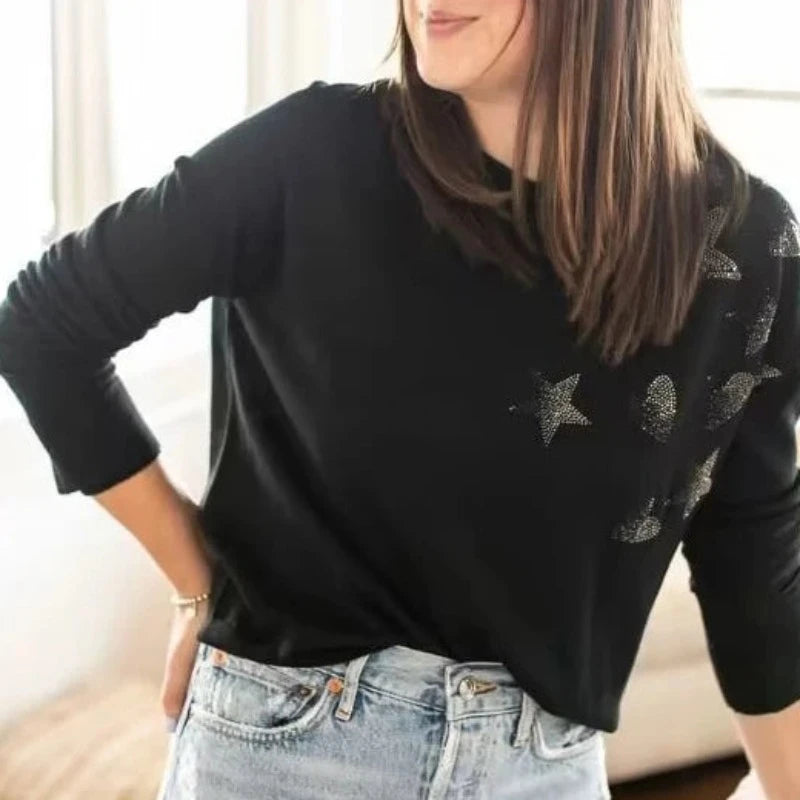 Manoush - Blouse en soie marine imprimé fleuri à col claudine noir fantaisie Manoush - Blouse en soie marine imprimé fleuri à col claudine noir fantaisie