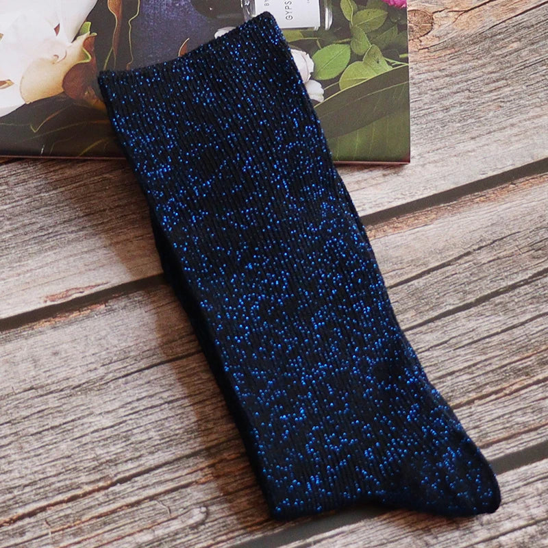 Chaussette Paillette Pour femme Bleu