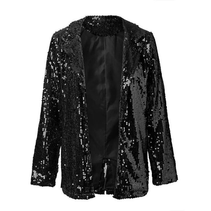 Veste Blazer Paillette Femme noire