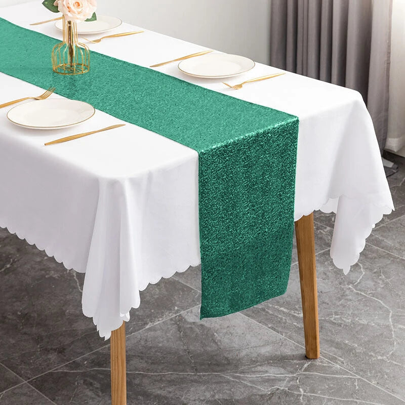 Chemin de Table Pailleté Vert clair