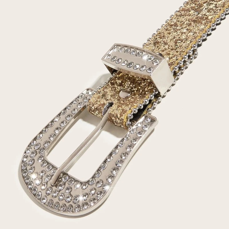 Ceinture Strass Femme or