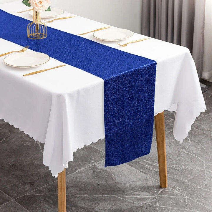 Chemin de Table Pailleté Bleu royal