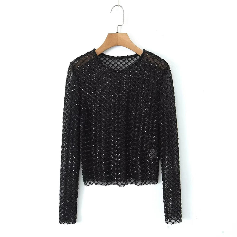 Strass Pull A Paillette Femme Pull Paillette Femme Transparent