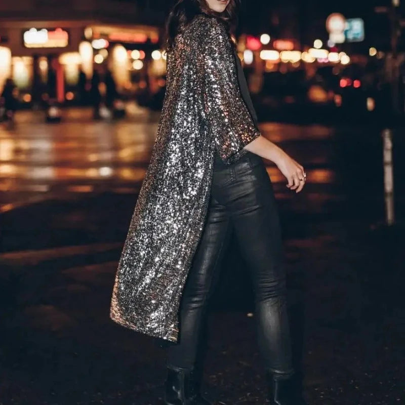 Gilet pailleté sale