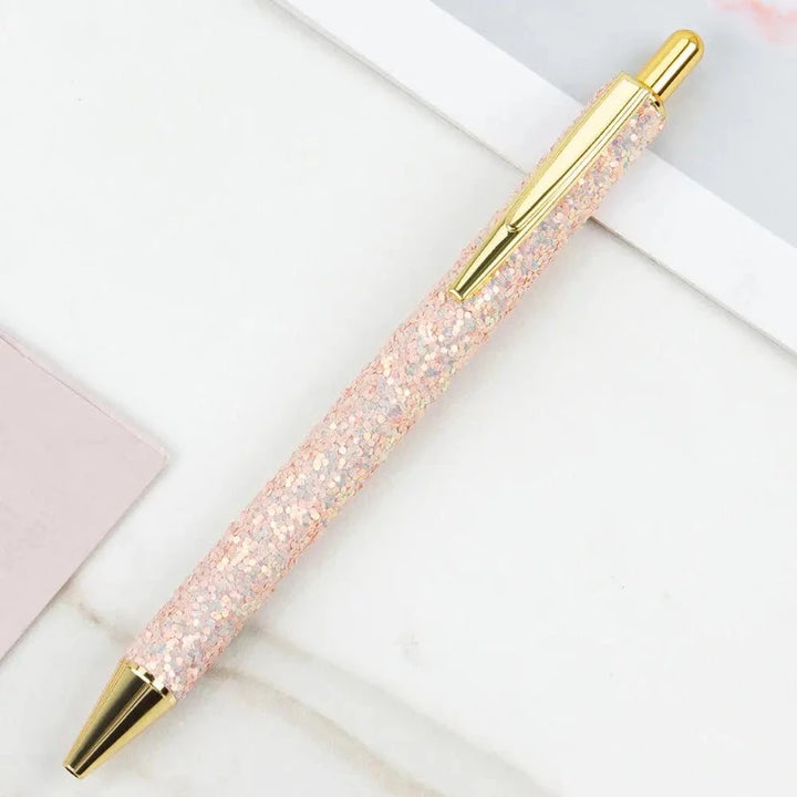 Stylo Avec Strass Rose doré