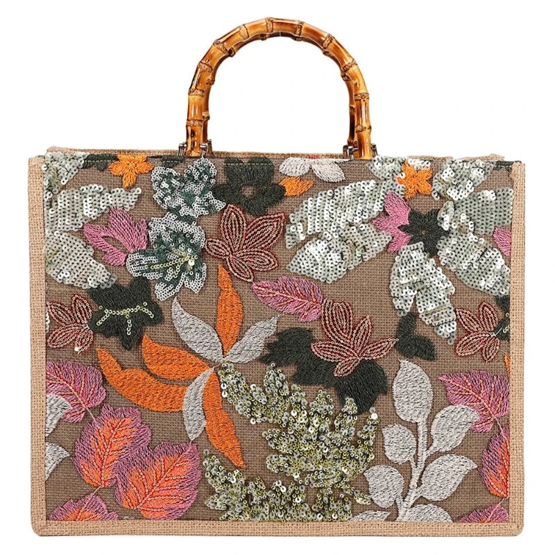 Sac Canvas Paillette orange