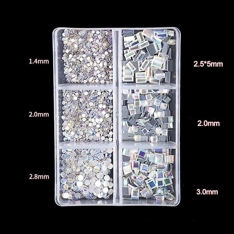 Coffret Paillettes rectangle strass diamant