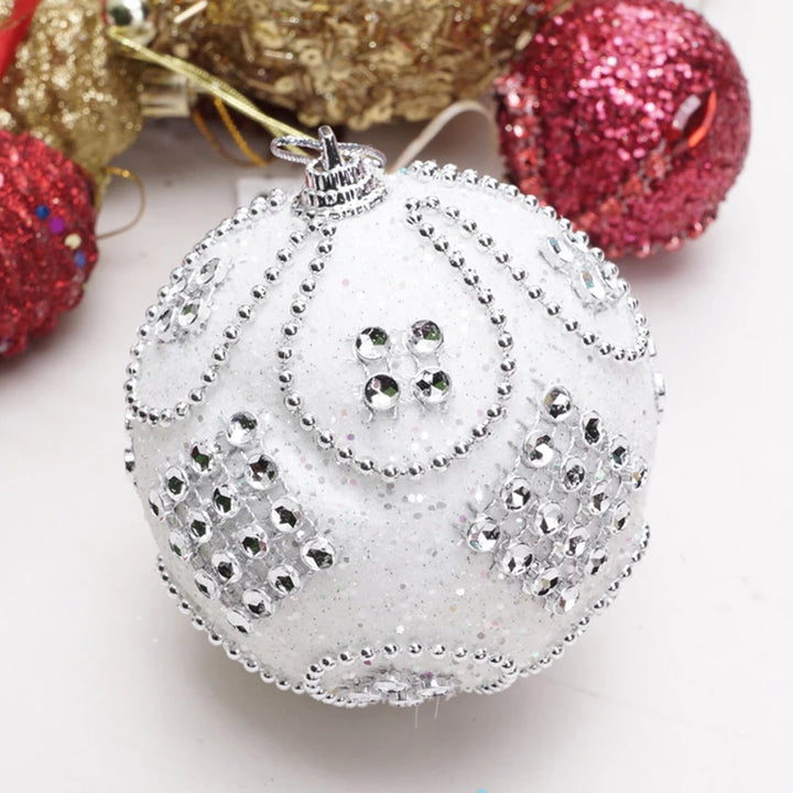 Boule de Noel Strass Blanc