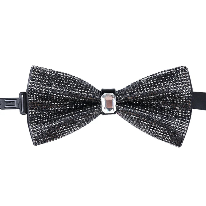 Noeud Papillon Noir Paillette Strass