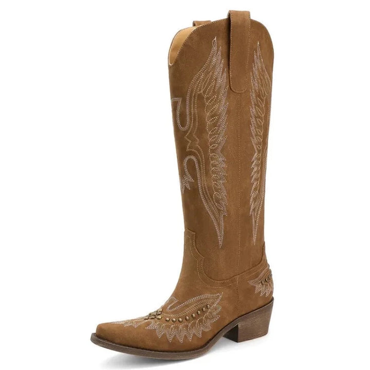 Botte CowBoy Strass Femme marron