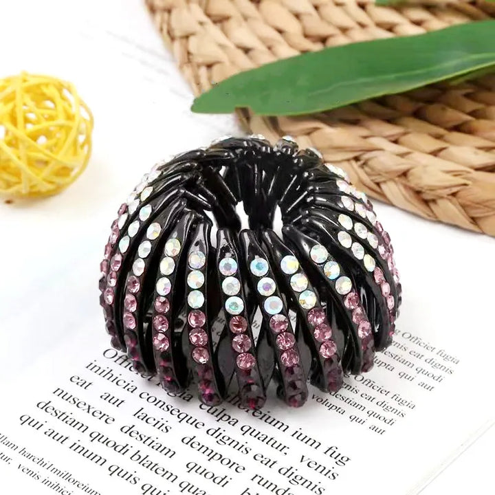 Pince Chignon Cheveux Strass Ruby