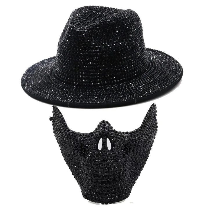 Chapeau Strass Duo noir