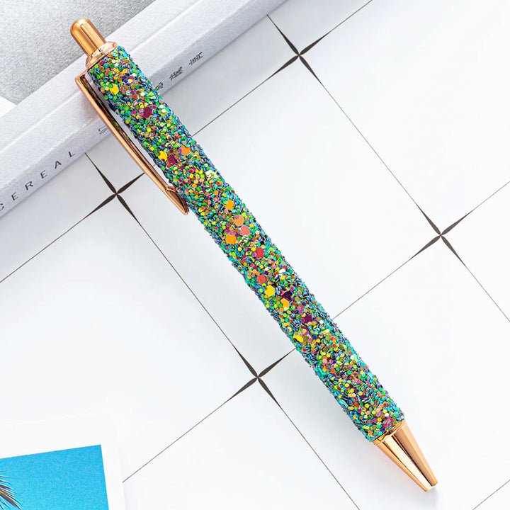 Stylo Bille Strass Vert Multi couleur