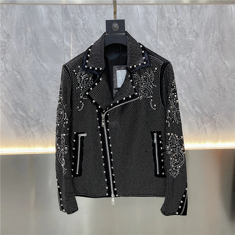 Veste Strass Homme Design Moto