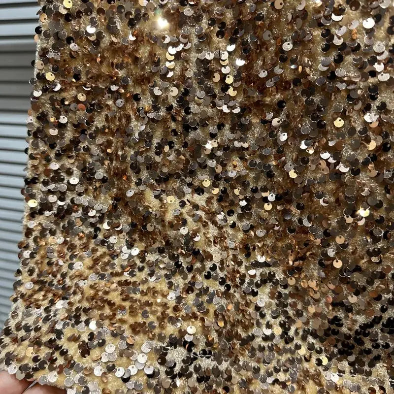 Jupe Courte Sequin Doré 