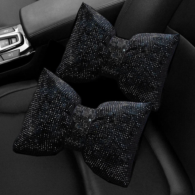 Coussin Siege Voiture Strass Noir 