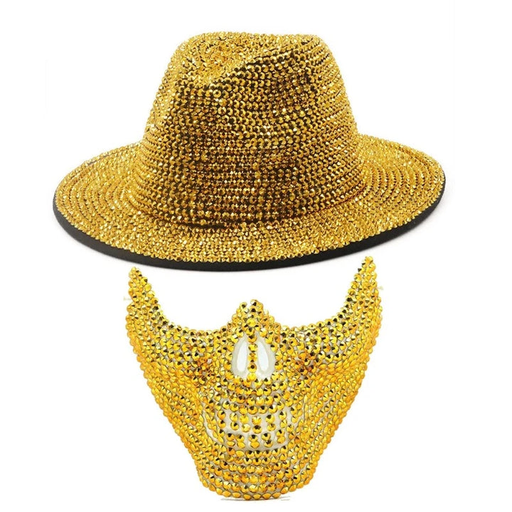 Chapeau Strass Duo or