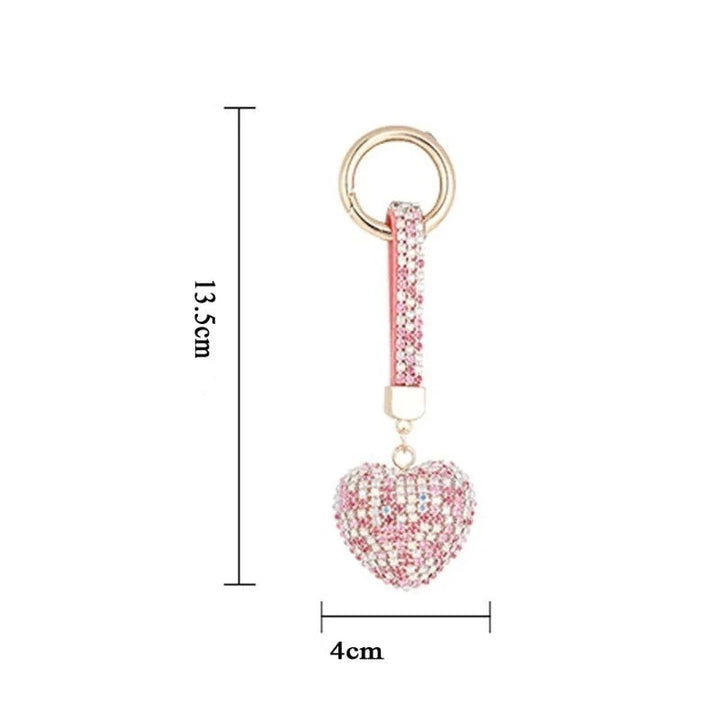 Porte Clé Cœur Strass Taille