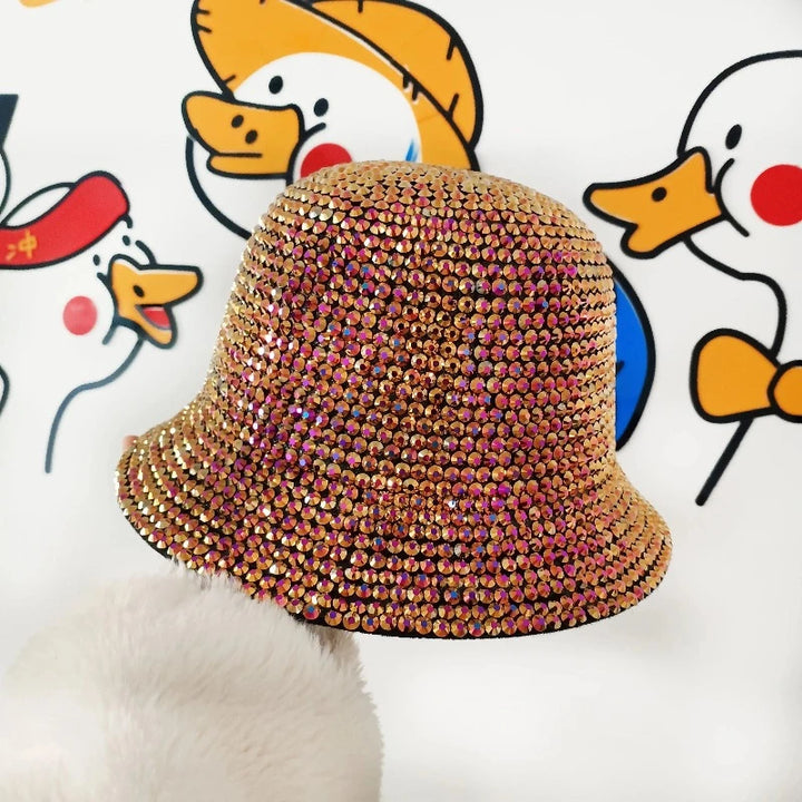 Chapeau Strass,Bob cuivré