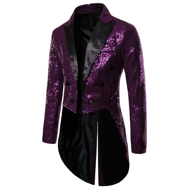 Costume Paillette Homme Spectacle violet