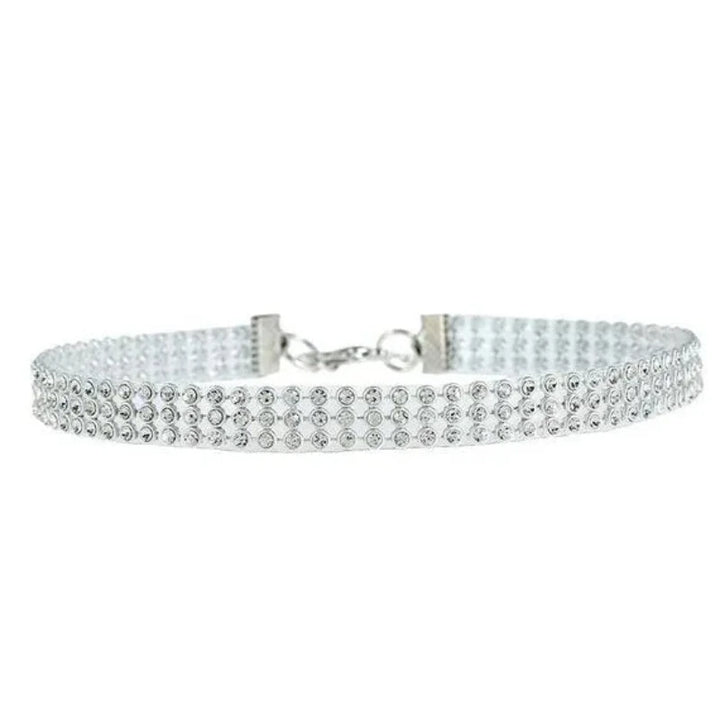 Collier Femme Strass Argenté