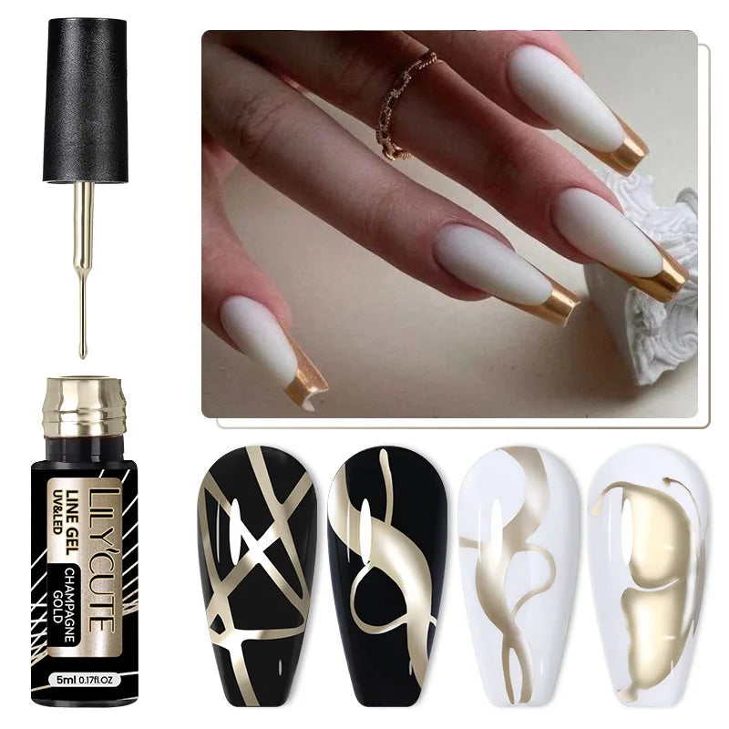 Gel Pailleté Ongles doré