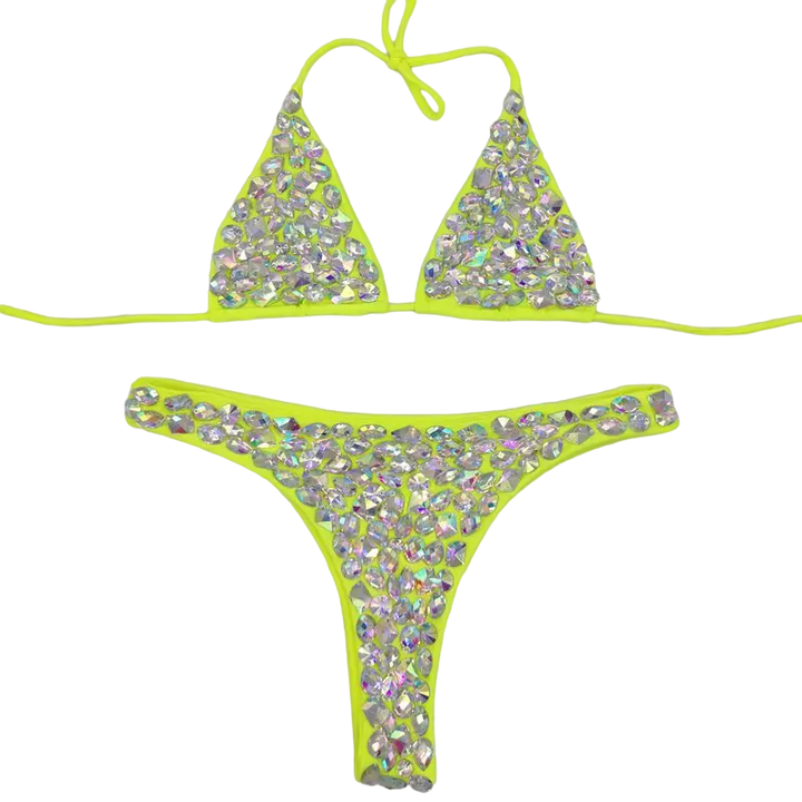 Bikini Gros Strass Jaune