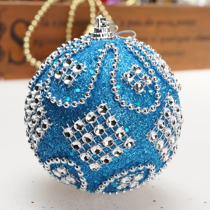 Boule de Noel Strass Bleu