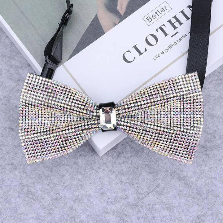 Noeud Papillon Multicolor Pastel Paillette Strass