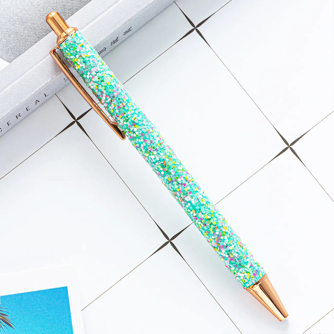 Stylo Bille Strass Vert