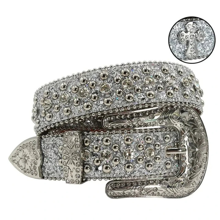 Ceinture Paillette Strass Homme Femme Aregnté