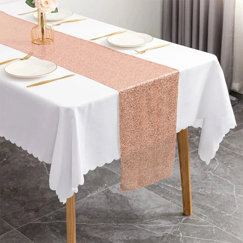 Chemin de Table Pailleté Rose