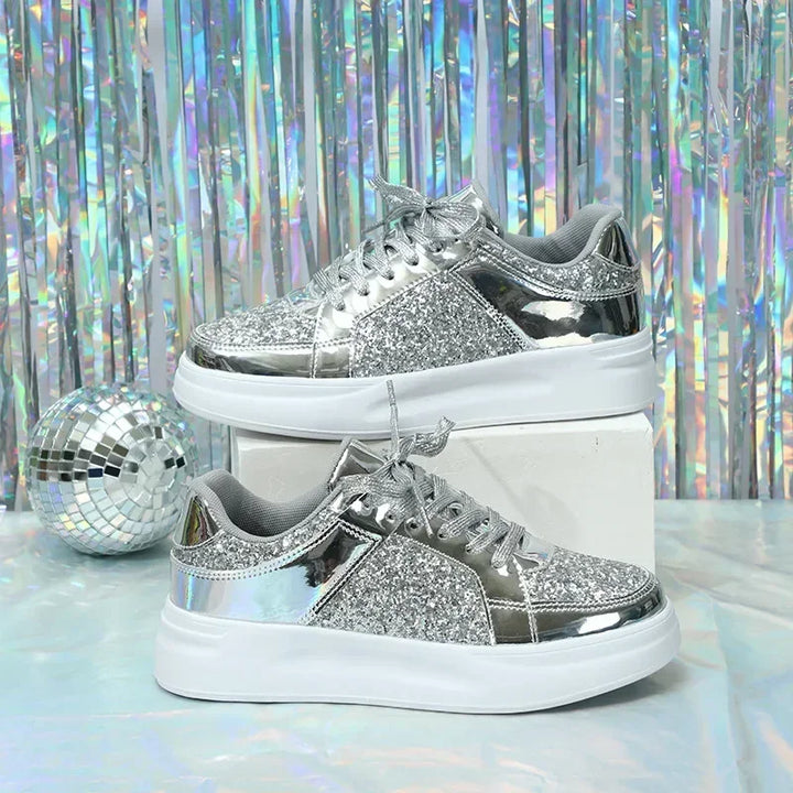 Sneaker Paillette Brillant argent