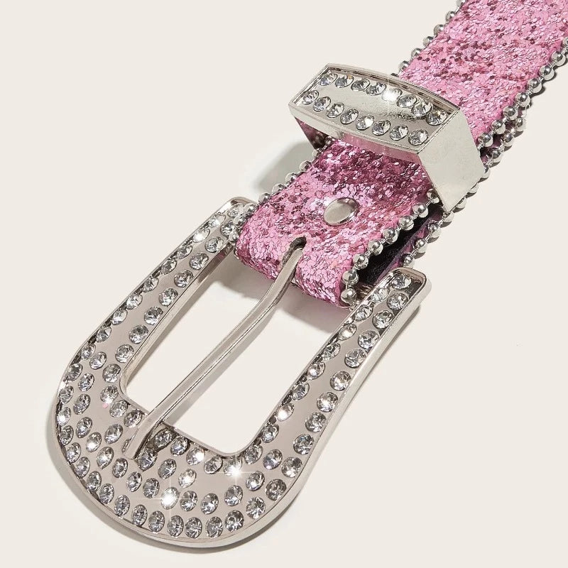 Ceinture Strass Femme rose