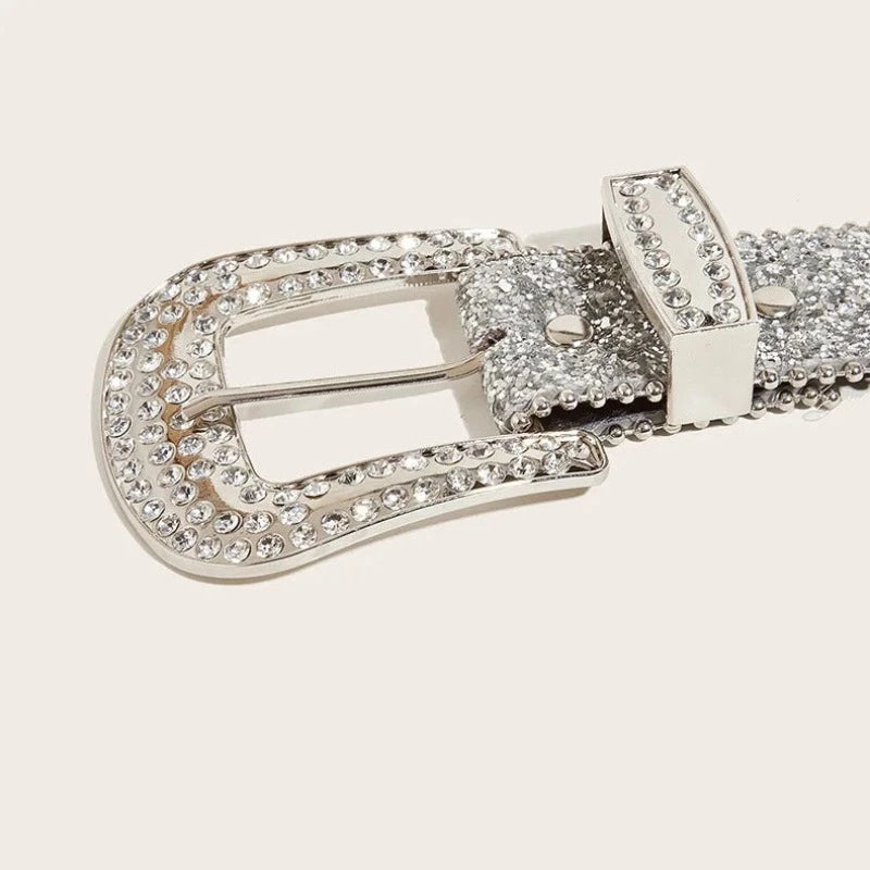 Ceinture Strass Femme argent