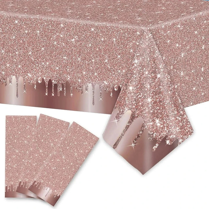 Chemin de Table Paillettes Roses et Accessoires