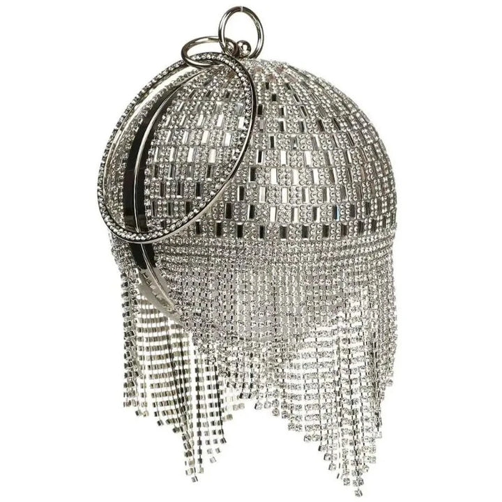 Sac Boule Strass Argenté strass