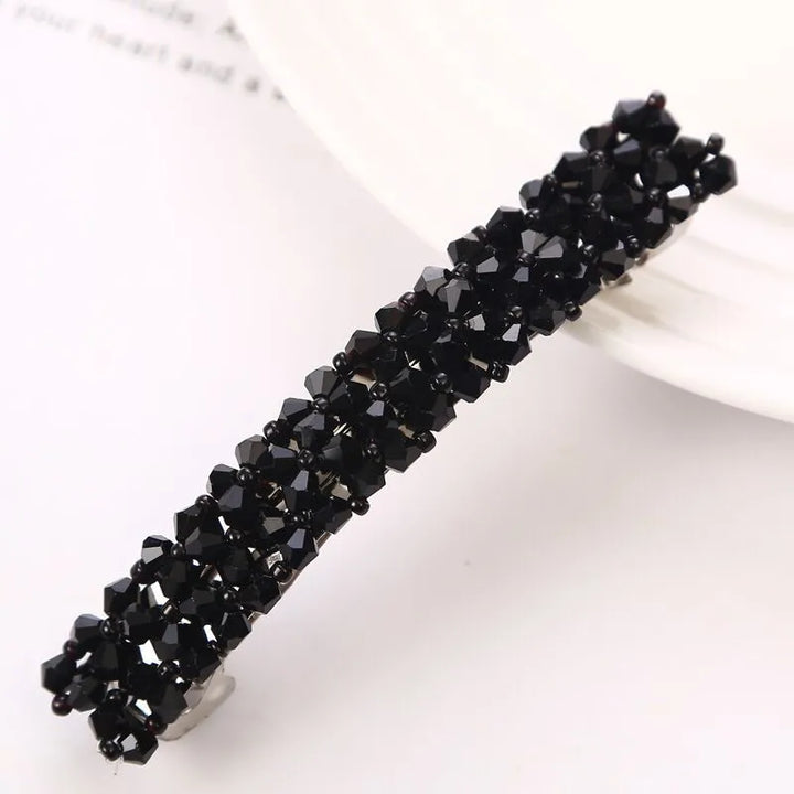 Pince Strass Pour Cheveux Noir