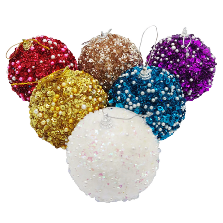 Boule de Noël Paillettes et Perles