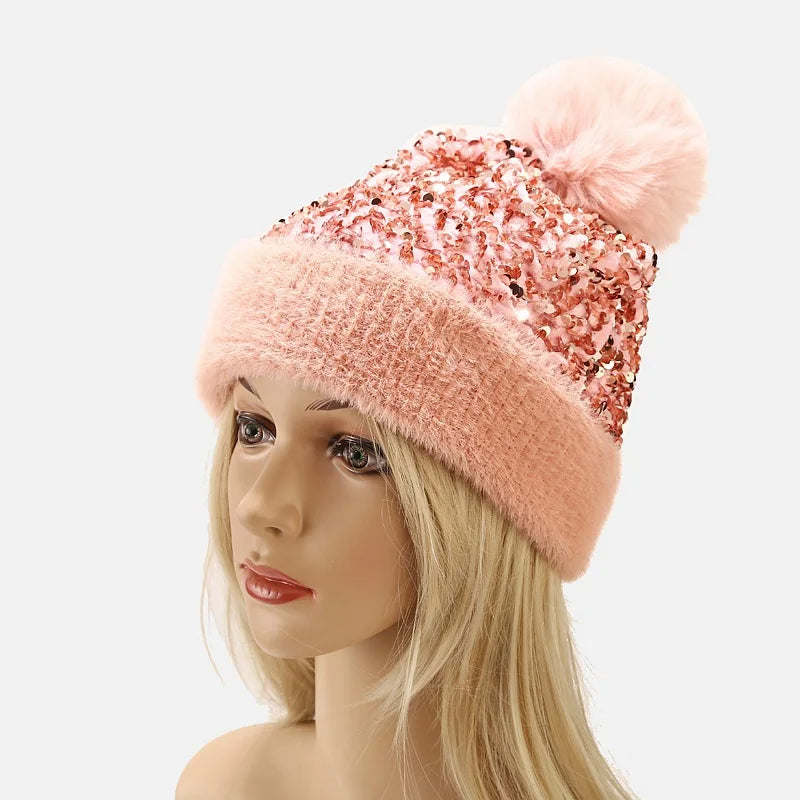 Bonnet Paillette Femme