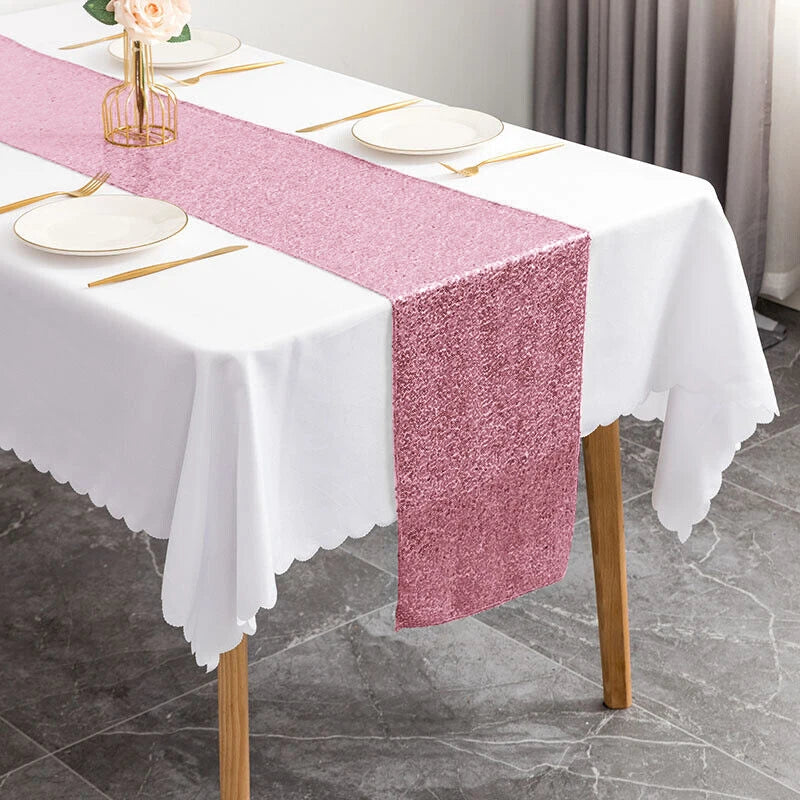 Chemin de Table Pailleté Rose poudré