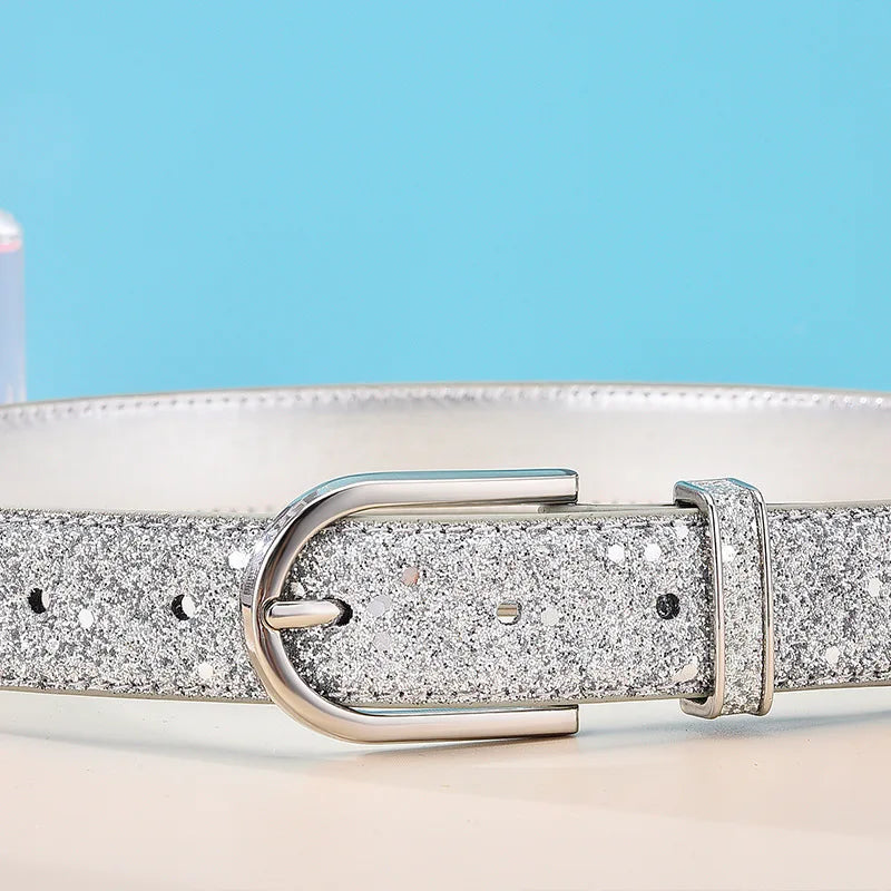 Ceinture Paillette argent