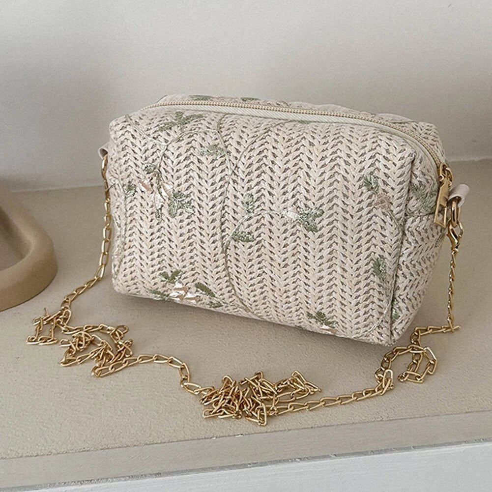 Petit Sac à Main Paillette feuilles