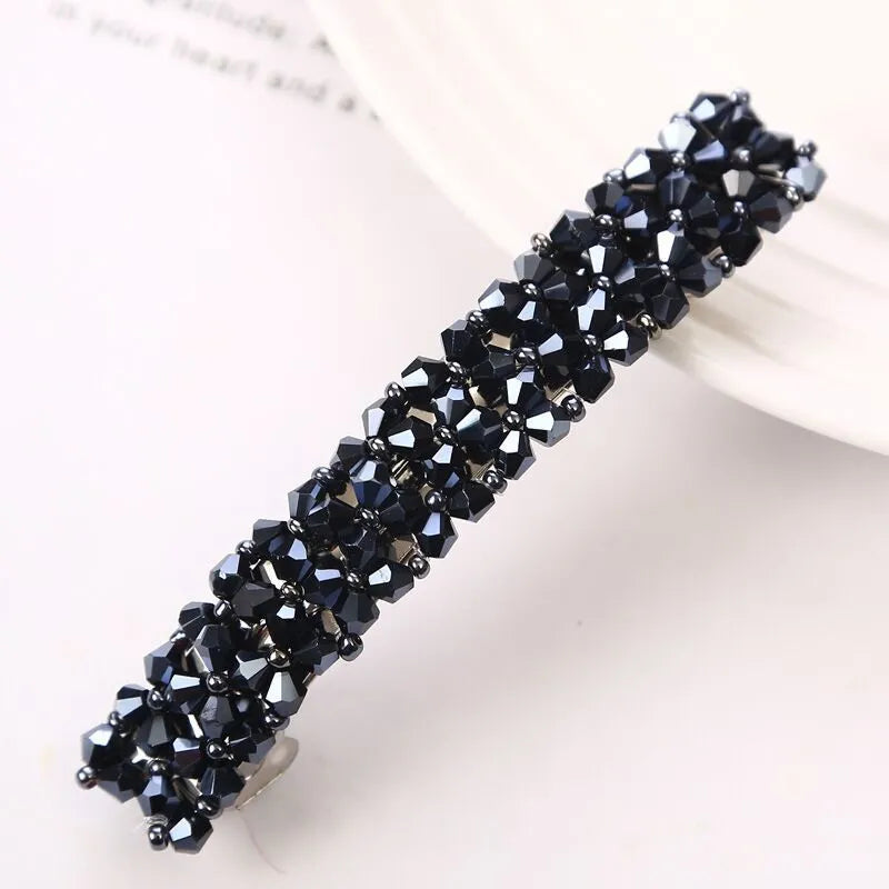 Pince Strass Pour Cheveux Bleu