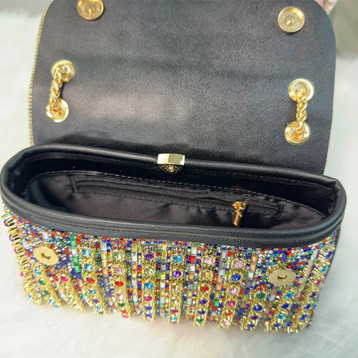 Sac Strass Rectangle multicolore