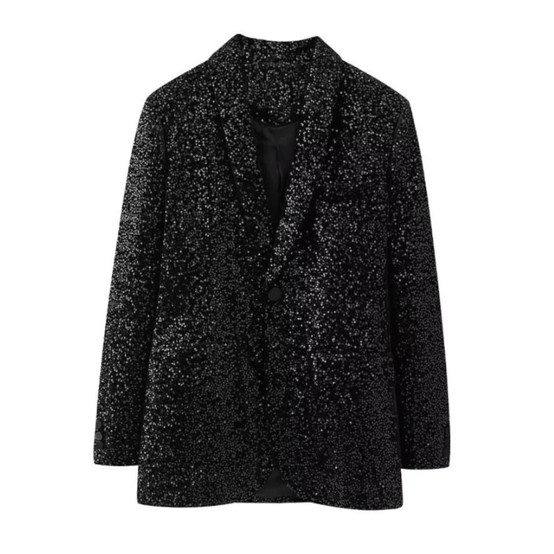 Manteau noir pailleté hotsell