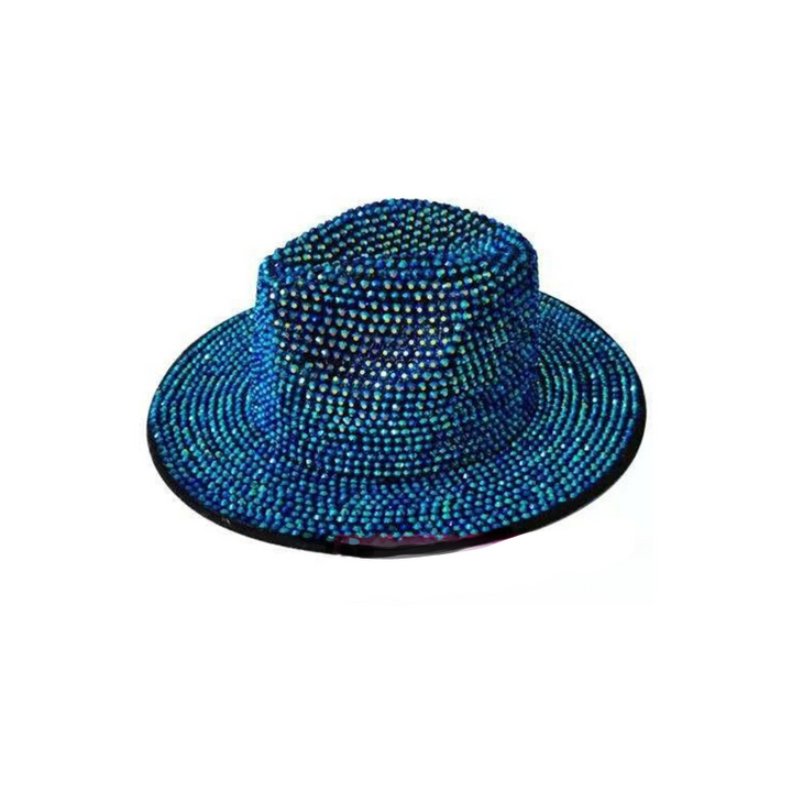 Chapeau Strass Bleu